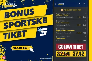 AdmiralBet i Sportske bonus tiket - Igramo na golove i kvotu 37.42